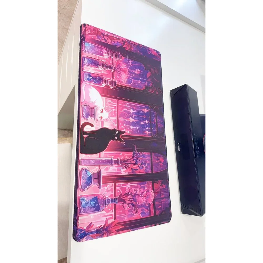Magical Black Cat & Potion Shop Extended Mouse Pad Anti-slip Desk Mat